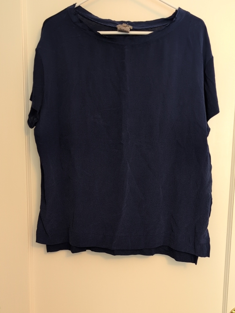 Women’s Navy Short Sleeve Relaxed Top